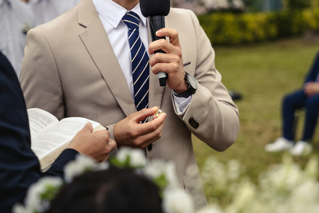 man giving confident speech